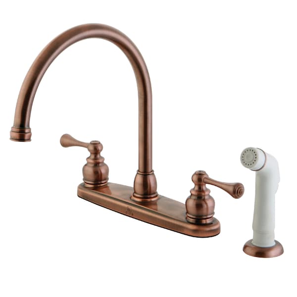 8" Centerset Kitchen Faucet, Antique Copper